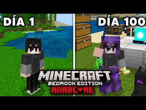 100 DÍAS en mi primer HARDCORE en Minecraft BEDROCK!