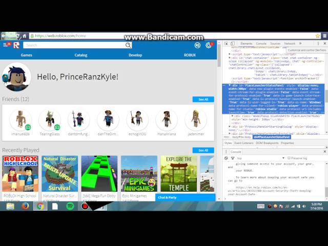 Free Robux Inspect Element Code