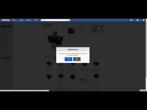 how to delete a shirt from the catalog on roblox