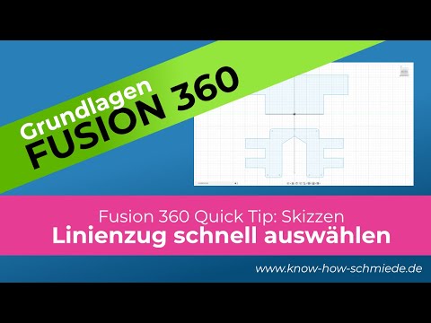 Linienzug auswählen in einer Skizze - Fusion 360 Quick Tip
