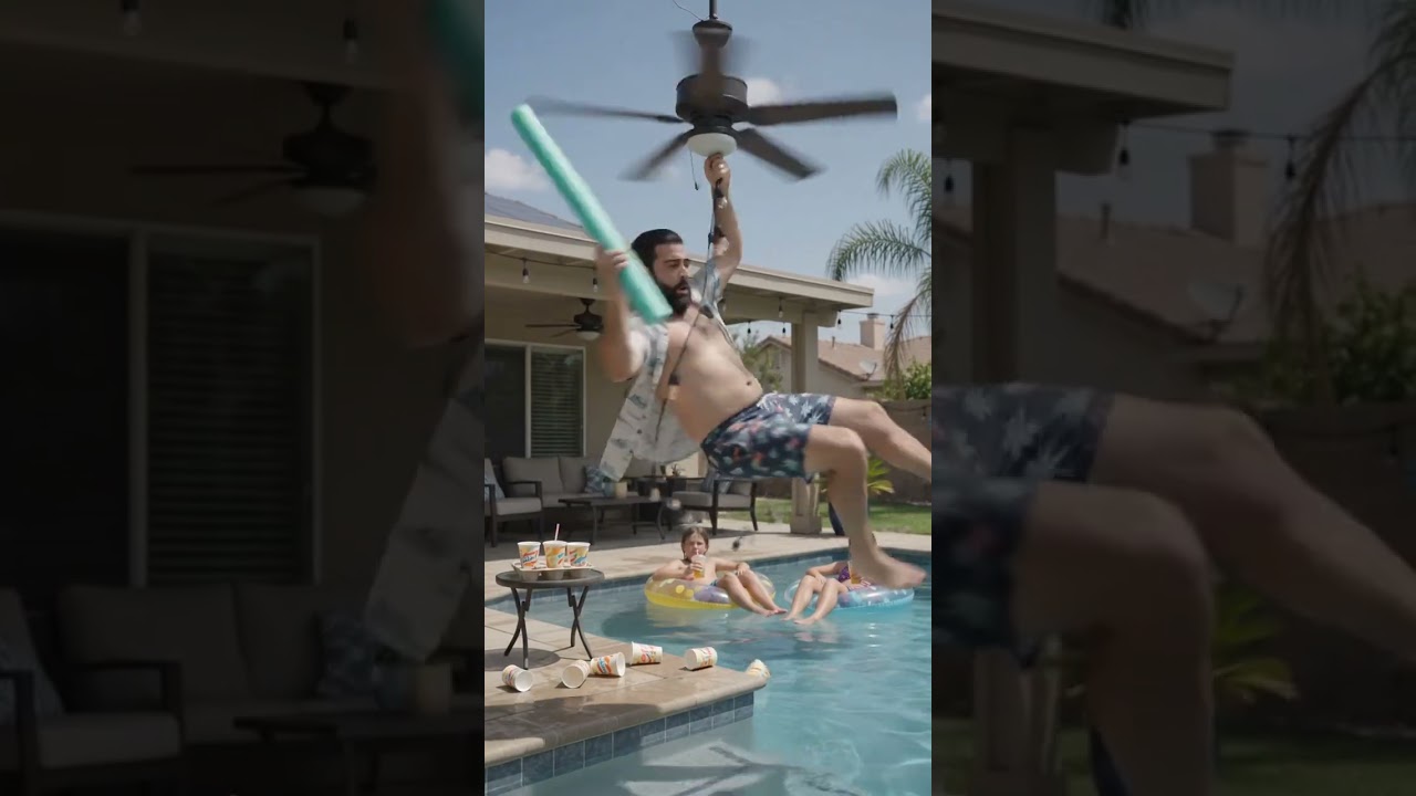 Drank My Slushie Too Fast and the Ceiling Fan Threw Me in the Pool 🥶🌀💦