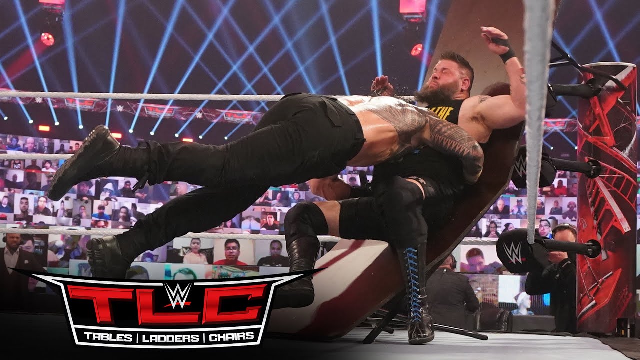 Roman Reigns splinters Kevin Owens with a Spear: WWE TLC 2020