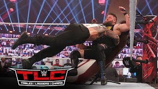 Roman Reigns splinters Kevin Owens with a Spear: WWE TLC 2020