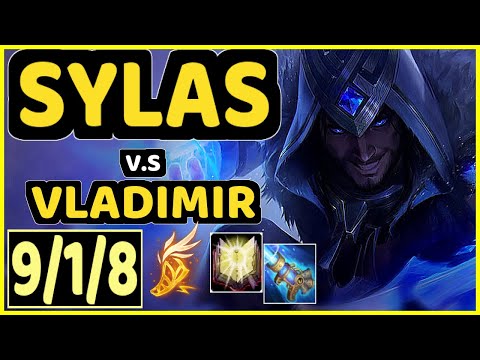 WHITEKNIGHT (SYLAS) vs VLADIMIR - 9/1/8 KDA TOP CHALLENGER GAMEPLAY - EUW