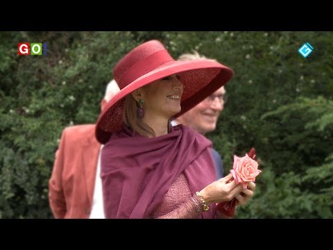 Koningin Máxima onthult nieuwe roos bij 50-jarig jubileum Rosarium Winschoten - RTV GO! Omroep Gemeente Oldambt