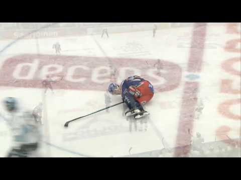 2017-03-09 Tappara-Pelicans : Luoto loukkaantuu törmätessään Lajuseen