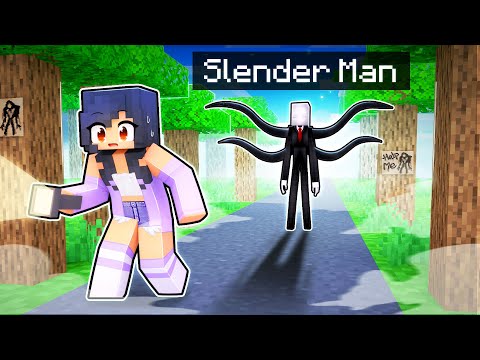 1 NIGHT With SLENDER MAN In Minecraft!