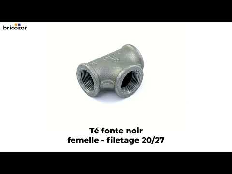 Té fonte noir 90° - Femelle/Femelle/Femelle - Référence 130 CODITAL