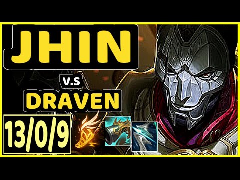 STIXXAY (JHIN) vs DRAVEN - 13/0/9 KDA BOTTOM ADC GAMEPLAY - NA Ranked GRANDMASTER