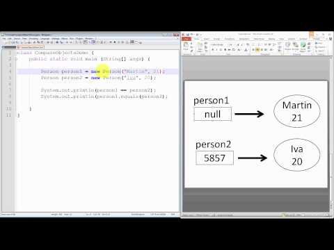Java Tutorial - Compare Objects - Equality Operator Vs Equals Method Video
