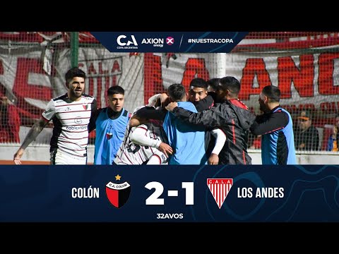 Resumen de Colón vs Los Andes 1/32