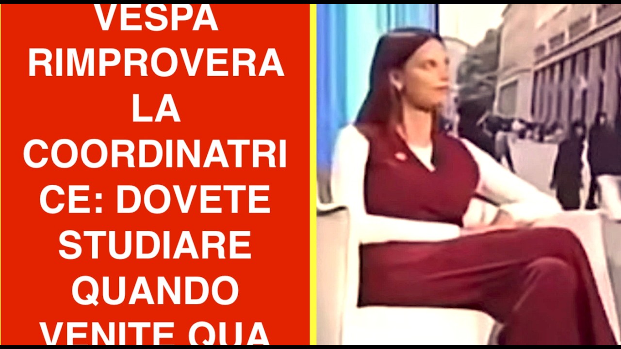VESPA RIMPROVERA LA COORDINATRICE: DOVETE STUDIARE QUANDO VENITE QUA