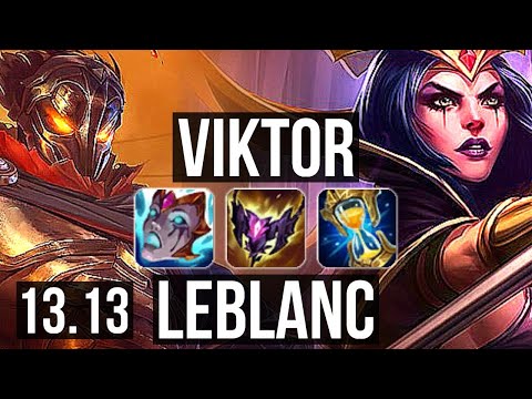 VIKTOR vs LEBLANC (MID) | 8/0/9, 67% winrate, Legendary | KR Master | 13.13