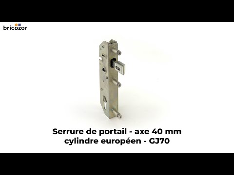 Serrure de portail - fouillot et cylindre européen - GJ70 TIRARD