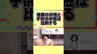 母親の学歴と子供の学歴は比例する ひろゆき切り抜き