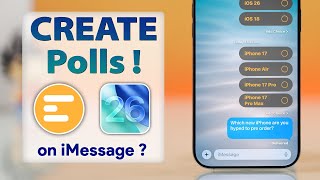 iOS 26: How to Create Polls in iMessage on iPhone! [Easy Guide]