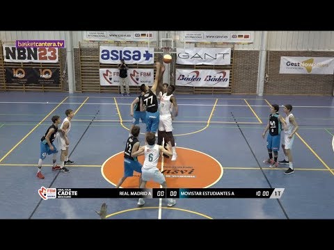 U16M - REAL MADRID vs ESTUDIANTES.- Final Four Cadete Masc. Madrid 2018  (BasketCantera.TV)