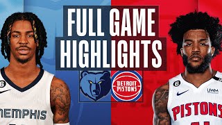GRIZZLIES at PISTONS | NBA FULL GAME HIGHLIGHTS | December 4, 2022 by NBA