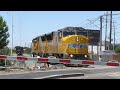 UP 9914 Rocklin Rocket Local Switching Light Rails Jackson Rd Railroad Crossing Sacramento CA