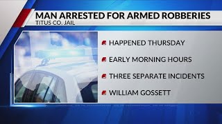 Suspect nabbed for triple robbery in Mount Pleasant