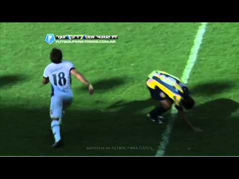 Codazo de Braña a Castillejos. Quilmes - Central. Fecha 1. Torneo Final 2014