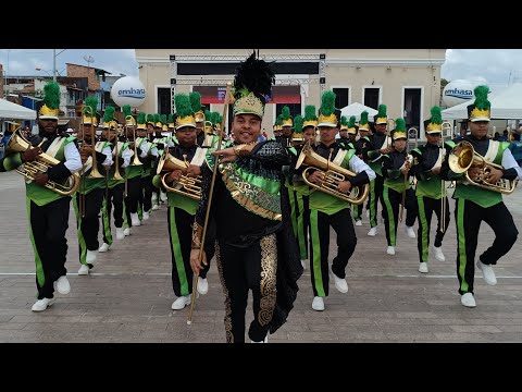 Banda marcial FAMUITA no Concurso de Bandas e Fanfarras de Mata de São João 2024
