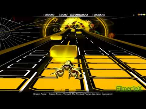 DragonForce - Through The Fire And Flames | AudioSurf  "Guitar Hero mode"