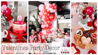 How To | At Home Valentines Party Set Up | Balloon Garland