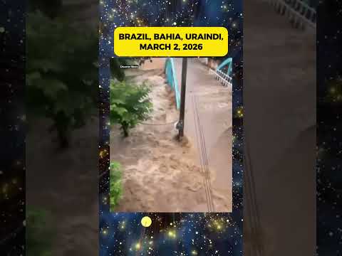 Severe #floods in #Brazil, Urandi, Bahia. They were caused by extreme precipitation (March 2, 2026)