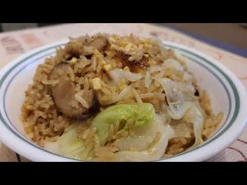 Cabbage stir rice 包菜饭 (ingredient list provided)