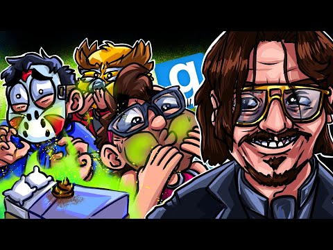 Johnny Depp vs Amber Heard Trial Depprun! - Gmod Deathrun Funny Moments