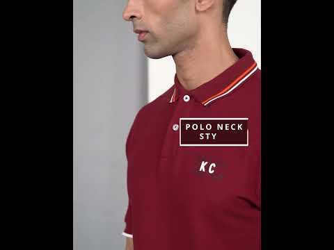 Kenneth Cole Solid Men Polo Neck Maroon T-Shirt
