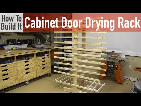 How to build a Cabinet Door Drying Rack Video