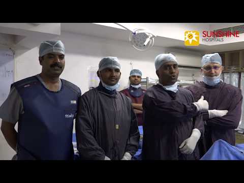 Left main provisional stenting by Dr. Vijay kumar Reddy at Sunshine Heart Institute