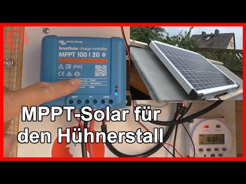 116 MPPT-Solar für den Hühnerstall mit 50Wp-Modul -  chicken coop with solar - Jensman and the Huhns
