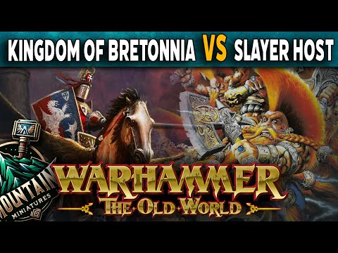 Kingdom of Bretonnia vs Dwarfen Slayer Host - Warhammer The Old World Battle Report