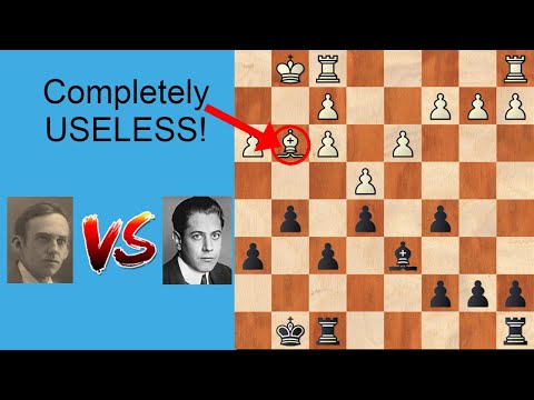 Capablanca's Masterpiece | The Jailed Bishop |  William Winter vs Jose Raul Capablanca 1919