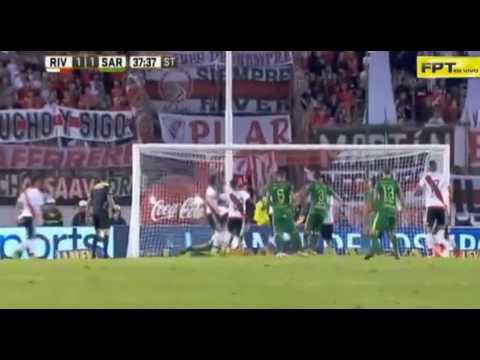 Gol de Perez Godoy - River Plate 1 - 1 Sarmiento - Torneo de Argentina 2017