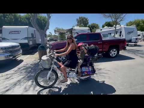 Going riding through the campground to SD Bay