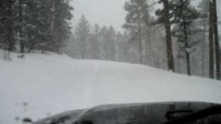 preview picture of video 'Driving a mountain road in a blizzard'