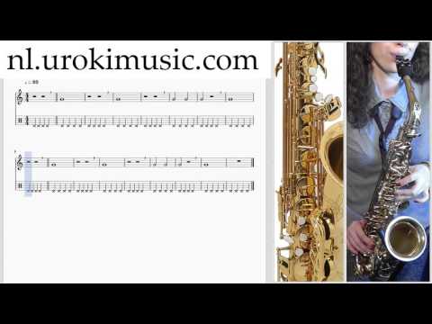 Altsaxofoon Leren Spelen C#1 S#1 L#10 Altsaxofoonles Studie Klasse Muzieknoten Bladmuziek  Melodie C