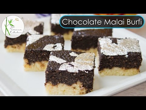 Malai Chocolate Burfi | Two Layer Malai Burfi | How to Make Chocolate Barfi ~ The Terrace Kitchen