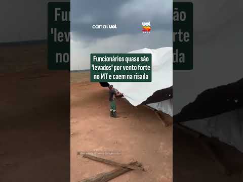 Funcionário é arrastado durante ventania no Mato Grosso