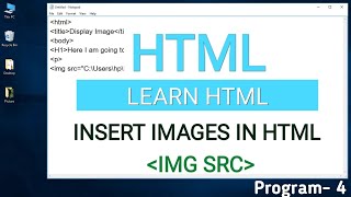 How to Insert an Image in HTML using Notepad