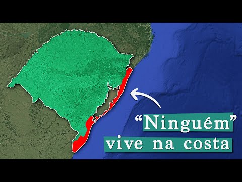 Why do so few Brazilians live on the coast of Rio Grande do Sul?