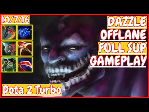 Dazzle 10/7/16 [OFFLANE] [Gameplay DOTA 2 Turbo] 7.33 [FULL SUPPORT TEAM 🤣]