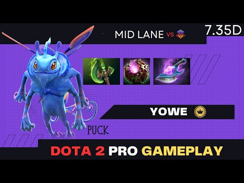 Yowe - Puck Mid vs Pangolier - EPIC MATCH 20+ Kills! | Dota 2 Pro Gameplay - Full Game [Patch 7.35d]