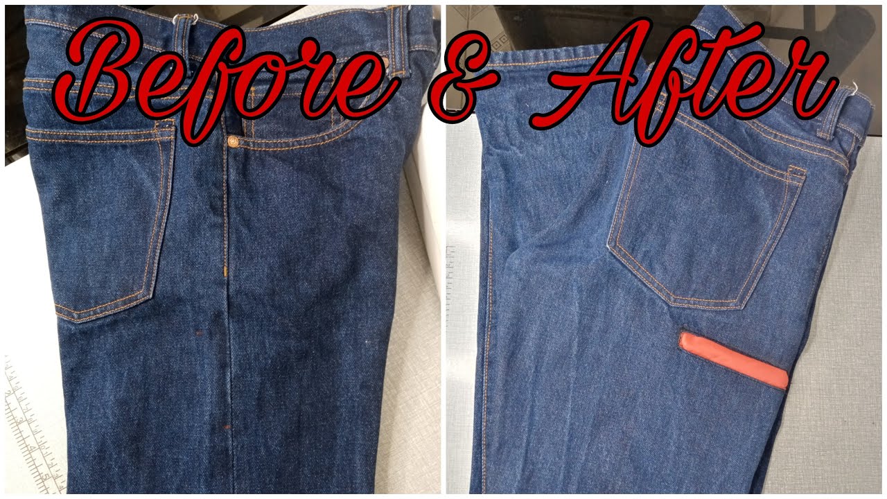 Diy phone pocket/welt pocket on a pair of jeans