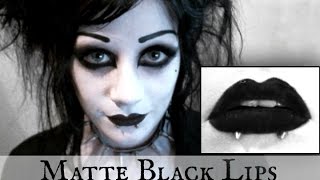 Matte Black Lip Tutorial EASY! | Black Friday