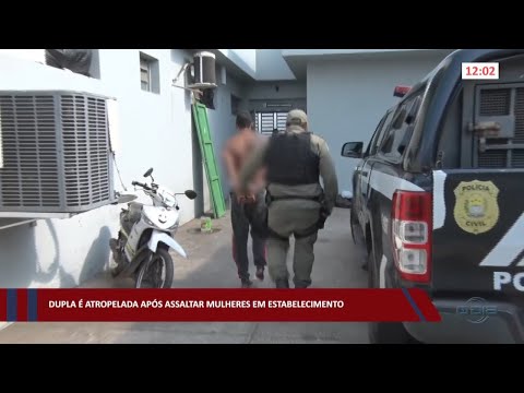 Dupla é atropelada após assaltar mulheres em estabelecimento 18 10 2022